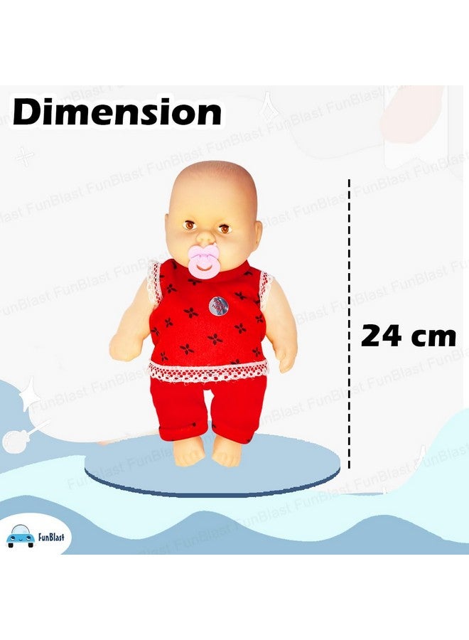 FunBlast Doll for Kids - Boy Doll for Kids, Musical Doll for Girls, Doll with Touch Sensors with Sound, Musical Doll for 3+ Year Old Boys & Girls, Boy Doll with Dress (Red) - Image 3