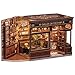 CUTEBEE Book Nook Kit DIY Miniature Dollhouse Kits for Adult and Teens 3D Wooden Puzzle Mini Booknook Tiny House Model Building Kit Decorative Bookend with LED Craft Gifts for Family Friends - Image 2