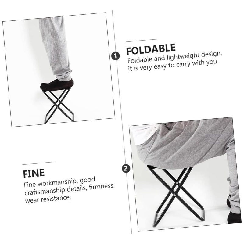 POPETPOP Foldable Outdoor Stool Strong Load Capacity Easy Carry - Image 4