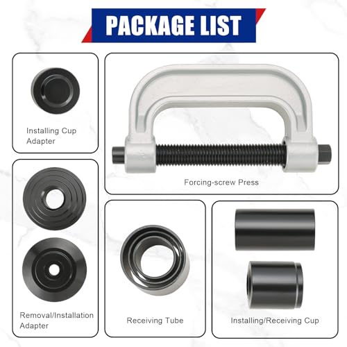 NYXOVA Ball Joint Removal Installation Tool, Heavy Duty Ball Joint Press Kit & U Joint Removal Tool with 4 Wheel Drive Adapters for Most 2WD and 4WD Cars Light Trucks - Image 2