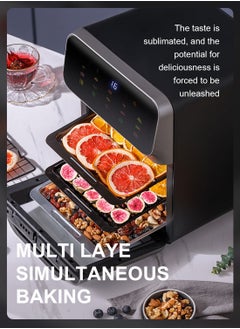 ET-LIFE Air Fryer 10L for Grilling, Broiling, Roasting, Baking and Toasting 10L 1350W FD-1015B Black  - Image 4