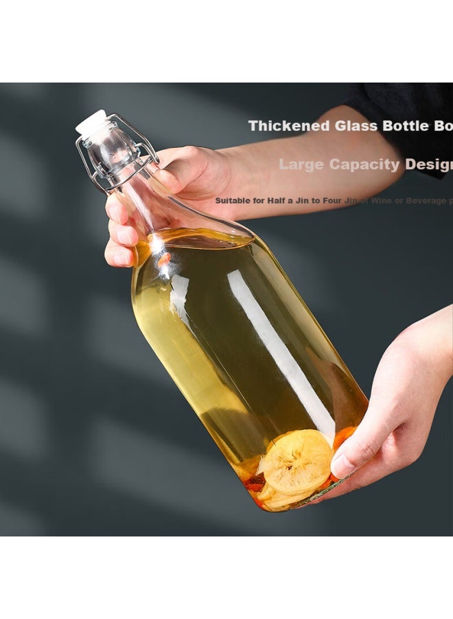 Newair Glass Wine Bottle, Empty Bottle With Sealing, High-End Infusion Bottle, Specialized For Red Wine, White Wine, Homemade Brew, Storage, Decanting, And Wine Container - Image 3