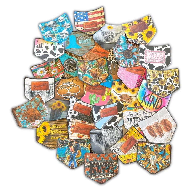 Lashicorn Pocket Shape Cardstock Cutouts for Freshies | 12 Pack | 3.75 Wide x 2.75" Long | Freshie Supplies | Mixed Pack of 12 Different Design - Image 5