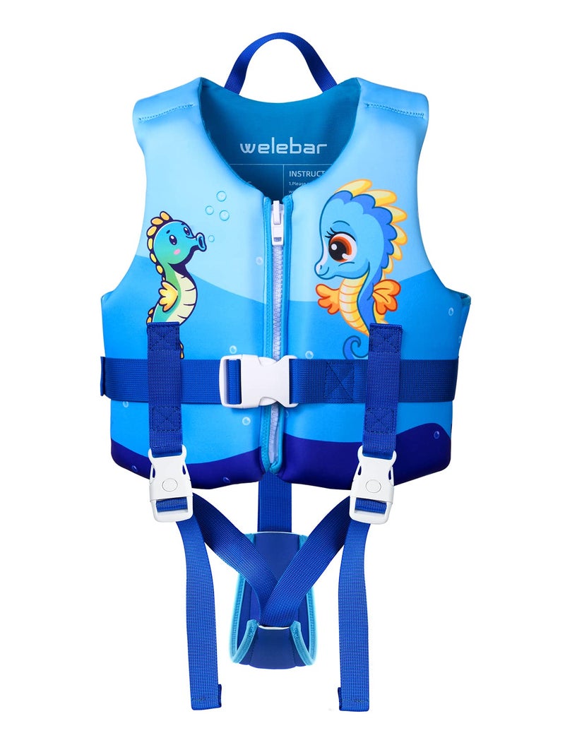 Welebar Kids Swim Vest, Toddler Floaties with Adjustable Safety Strap Swimming Aids Child Float Swimsuit for Boys and Girls Age 2-10 Years Old/22-88lbs - Image 1