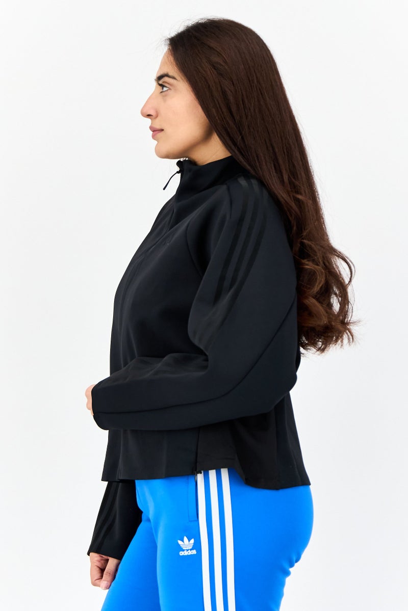 Adidas Women Sportswear Fit Long Sleeves Running Truck Jacket, Black - Image 2