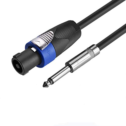 Yoico Pro 50 Feet Speakon to 1/4 Speaker Cable - 50 ft 12 Gauge Speakon to 1/4 Male Inch Audio Amplifier Connection Heavy Duty Cord - Single - Image 2