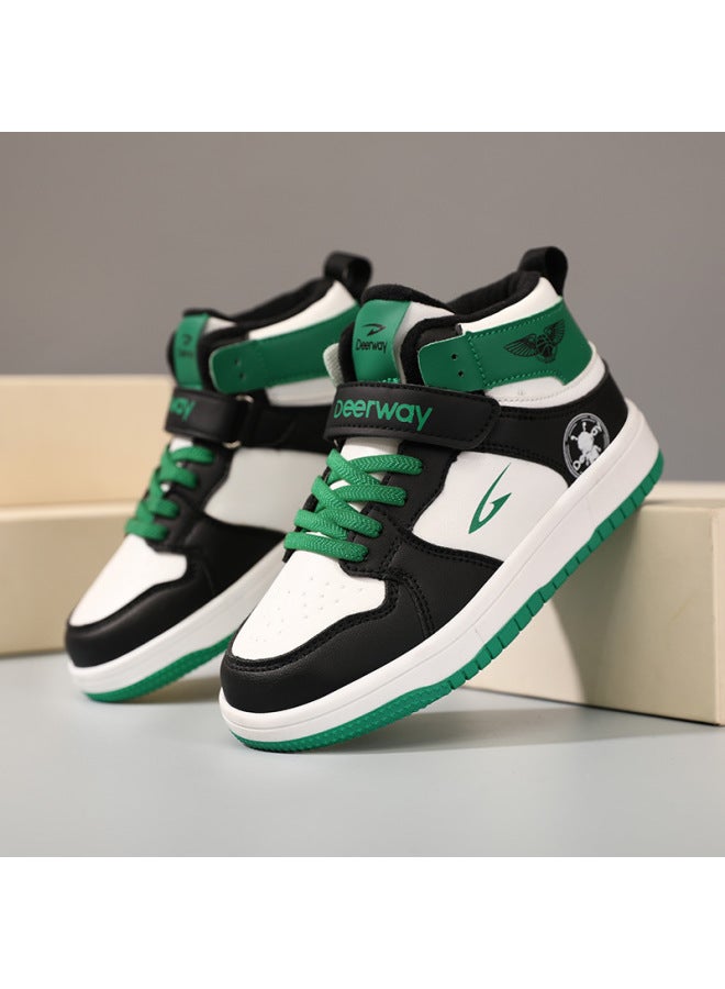 Boys' Shoes   And Winter Primary School Students' Sports Shoes, Medium And Large Children's Cotton Children's High-top Sneakers