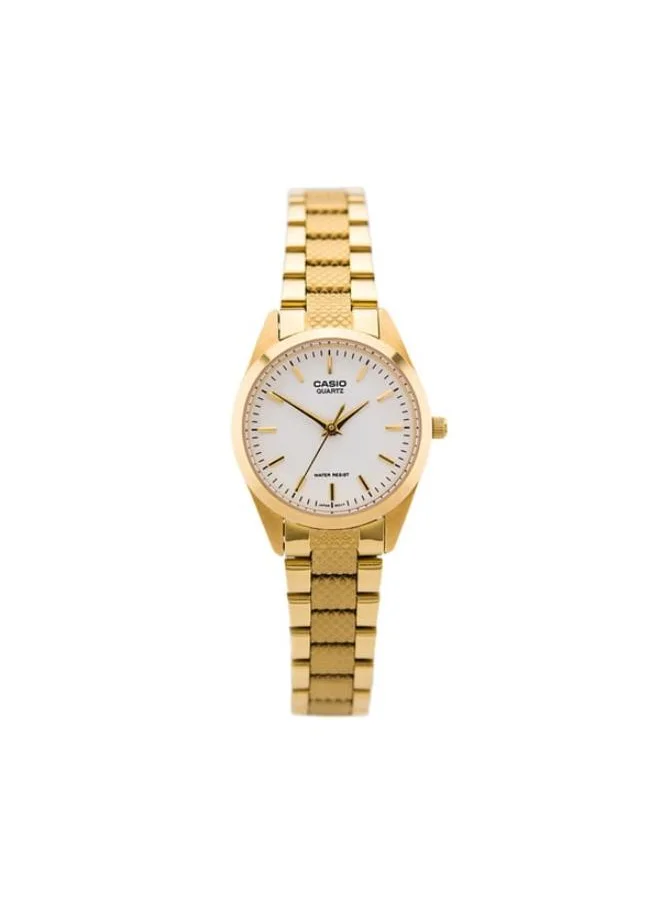 CASIO Women's Analog Display Watch With Gold Stainless Steel Strap - LTP-1274G-7A