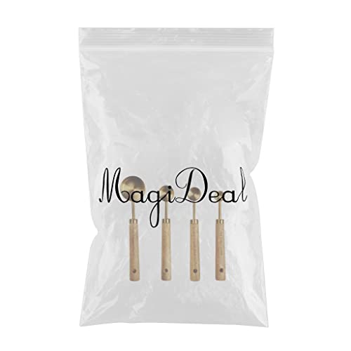 CALANDIS Stainless Steel Measuring Cups Spoons Set Wood Handle Measuring Spoon - Image 4