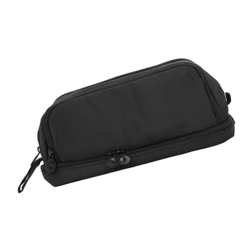 ANGOO Large Capacity Pencil Case: Black Durable Canvas Dual Opening - Abrasion Resistant Lightweight Multipurpose Pencil Pouch for School Library Office Study Room Students - Image 5