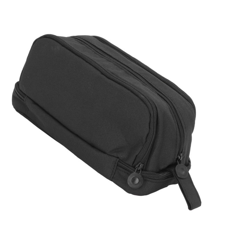 ANGOO Large Capacity Pencil Case: Black Durable Canvas Dual Opening - Abrasion Resistant Lightweight Multipurpose Pencil Pouch for School Library Office Study Room Students - Image 4