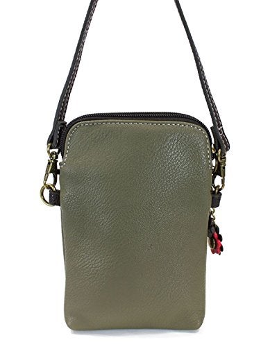 CHALA Woodland Animal Collection Cell Phone Crossbody Purse-Women PU Leather/Canvas Multicolor Handbag with Adjustable Strap - Fox - dark olive - Image 5