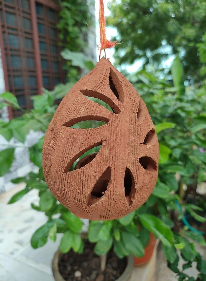 RUKDA Terracotta Diya Hanging Lamp Collection - Coconut Lamps for Home Décor and Spiritual Illumination - Image 3