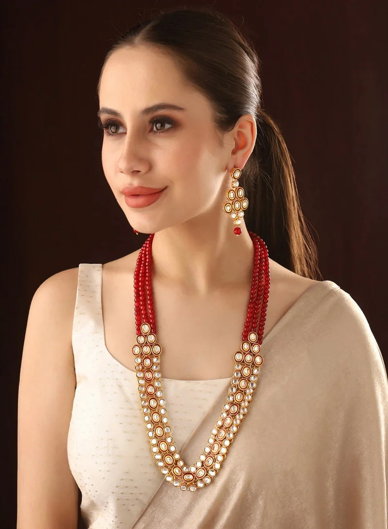 Priyaasi Kundan Stone Studded Jewellery Set