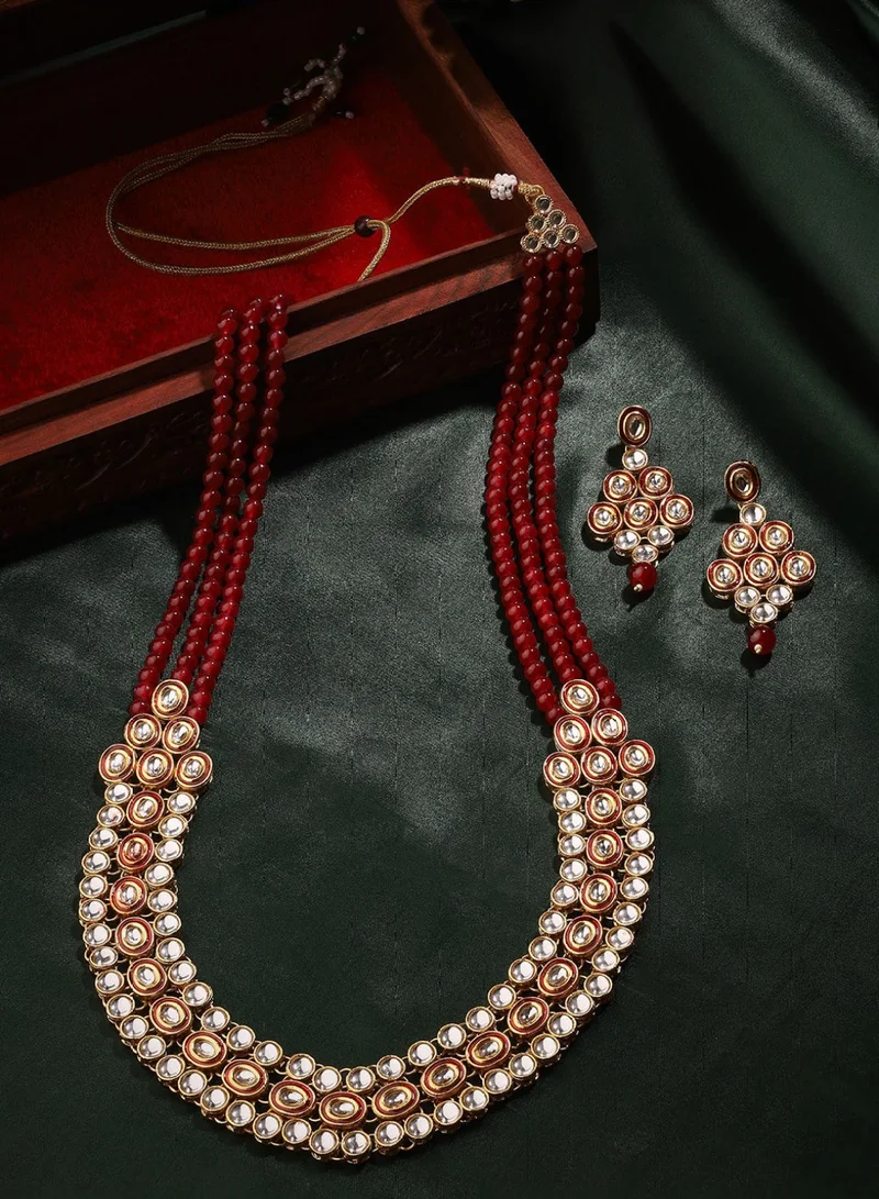 Priyaasi Kundan Stone Studded Jewellery Set
