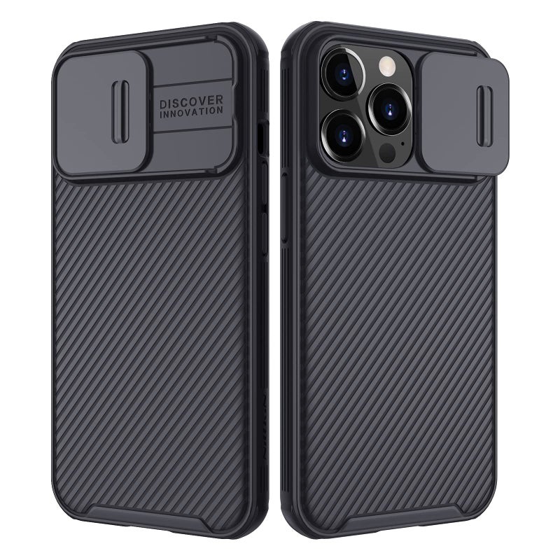 Nillkin Compatible with iPhone 13 Pro Case with Camera Cover CamShield Pro Case with Slide Camera Lens Protection TPU Frame  PC Back 61 inch  Black