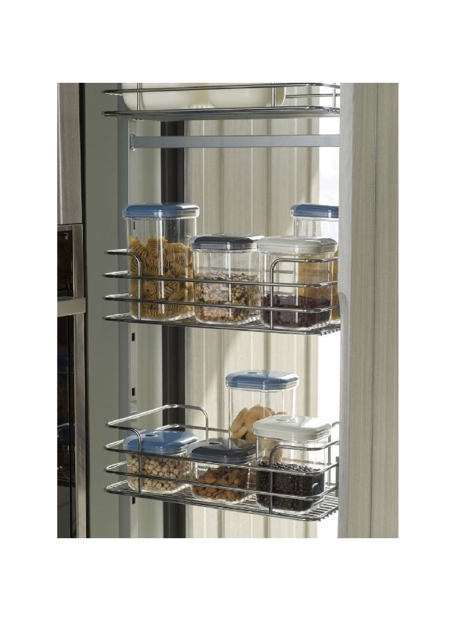 OMADA 3-Piece Pull Box Microwave Proof and Leak Proof Plastic Storage Jar Set Grey and Clear 3 L M6933AO - Image 3