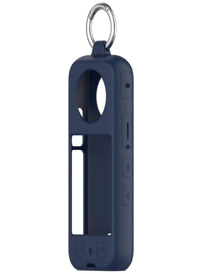 Wisely غطاء سيليكون مقاوم للخدش من Wisely Insta 360 X3 مع حامل حلقي - أسود - Image 4