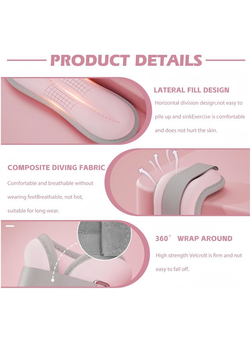 Pack of 2 Weight Cuffs , Hand and Foot Weights Pink, Ankle Weights, Weights for Legs and Arms, Foot Weights Weights, for Movement, Running, Gymnastics——2KG - Image 2