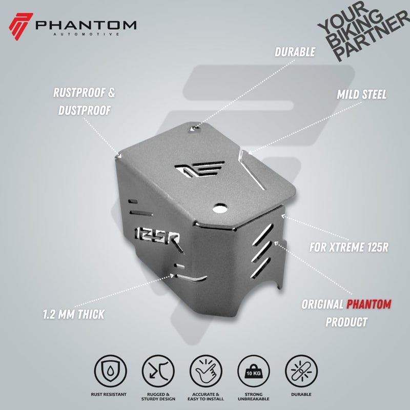 Phantom Front Master Cylinder Guard for Xtreme 125R Ver.2.0 | Reservoir Cover | Durable & Corrosion Resistant | Easy Installation (GREY) - Image 3