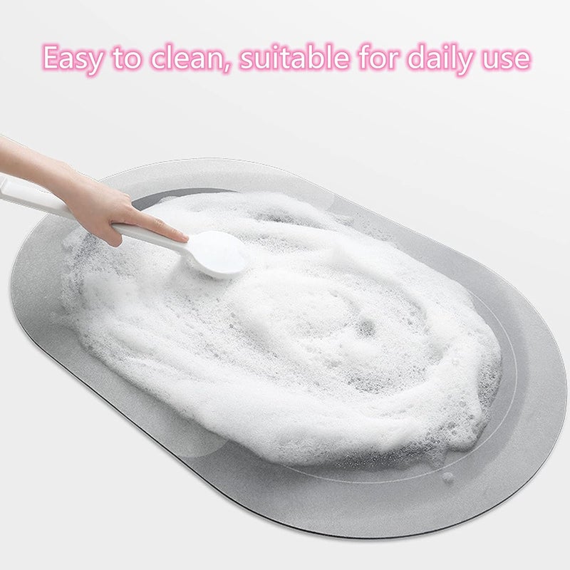 cdbz Bathroom Absorbent Carpet, Memory Foam Bath Mat, Bathroom Carpet, The Latest Technology Has Strong Water Absorption Capacity, Soft and Comfortable, Easy to Take Care of (D) - Image 4