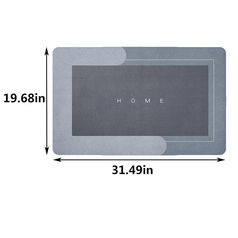 cdbz Bathroom Absorbent Carpet, Memory Foam Bath Mat, Bathroom Carpet, The Latest Technology Has Strong Water Absorption Capacity, Soft and Comfortable, Easy to Take Care of (D) - Image 2
