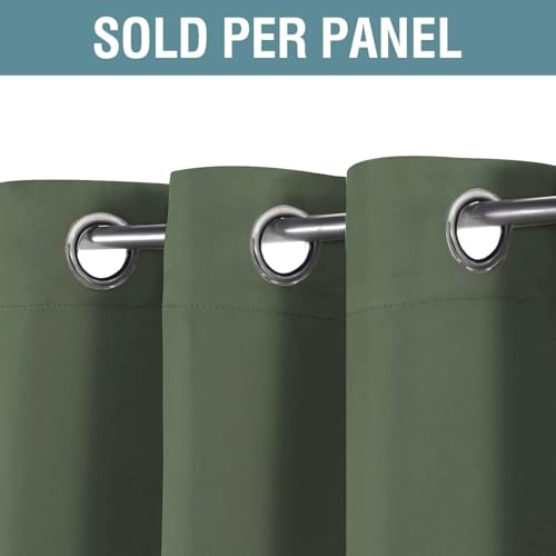 H.VERSAILTEX Blackout Curtain for Living Room Thermal Insulated Window Treatment Curtain Extra Long 84 inch Length Energy Saving Solid Grommet Top Blackout Drape, One Panel, Bronze Green, 52"W x 84"L - Image 2