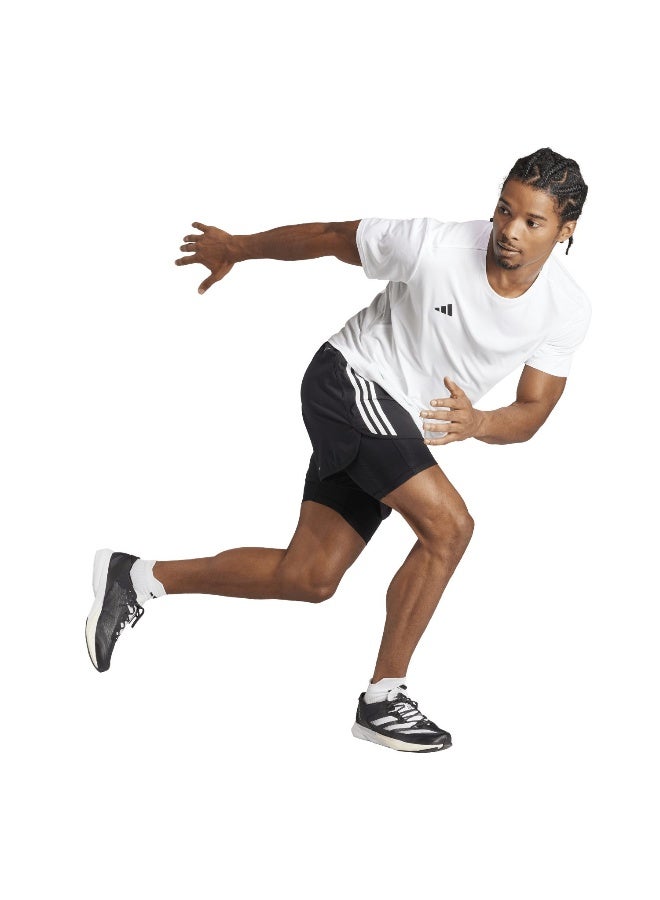 Adidas Adizero E Tee White Running T-Shirts For Men XS - Image 5