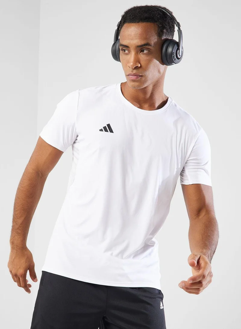 adidas أديداس تي شيرت أبيض للجري للرجال مقاس