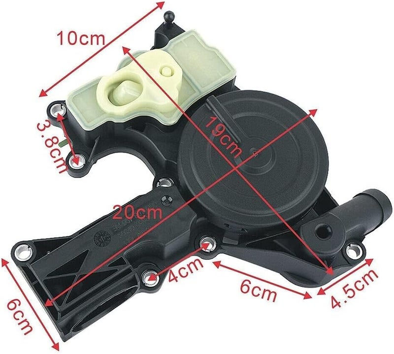 Cheriezing 06H103495AE PCV Valve Oil Separator Crankcase Vent Valve for Audi VW - Image 2
