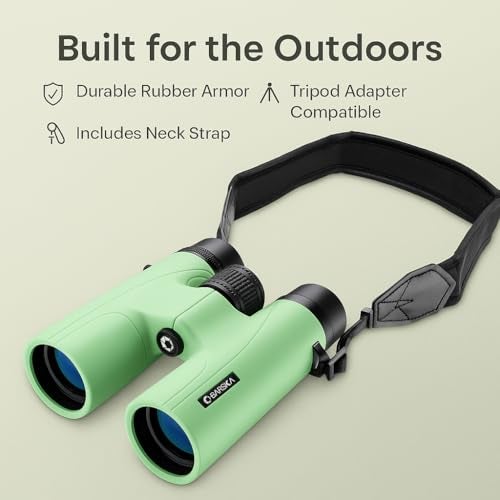 Barska AB12974 Crush Binoculars for Hunting, Hiking, Events, Sports, etc, 10x42mm, Pistachio Green - Image 3
