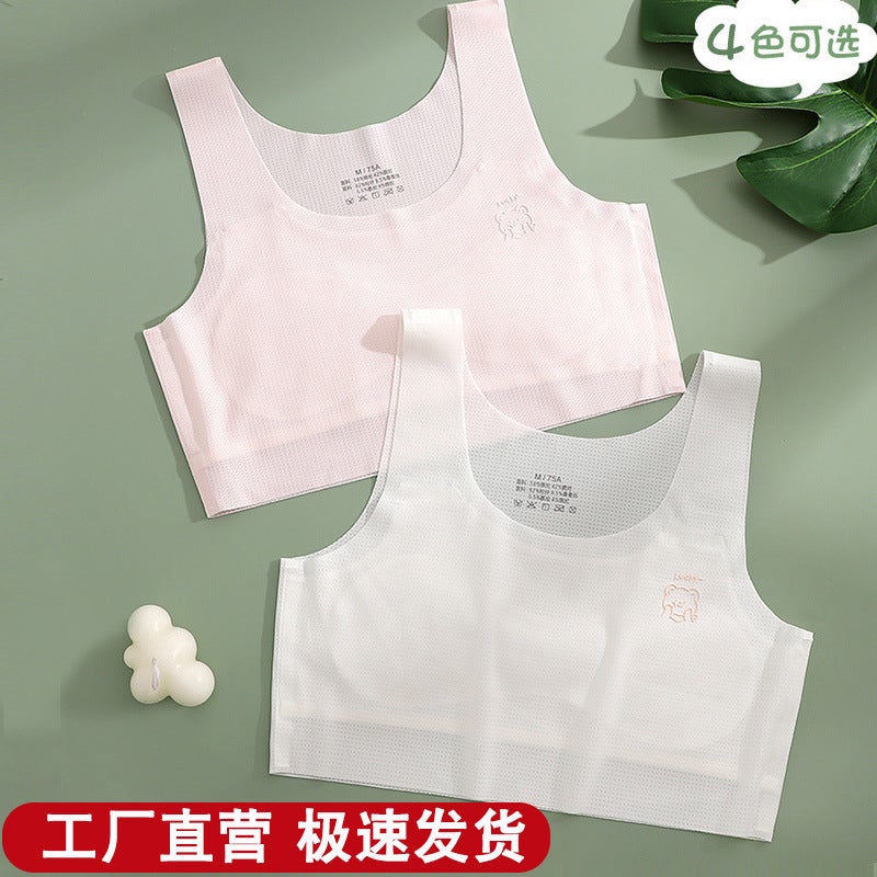 Girls' Underwear Girls' Development Period Vest Summer Thin Anti-Bump Primary School Children Junior High School Students Student Bra - Image 2
