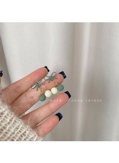Unique Design Butterfly Knot Color Block Earrings Compact Small Girl Pure Ear Clips No Ear Hole Earrings Korean Style Stud Earrings