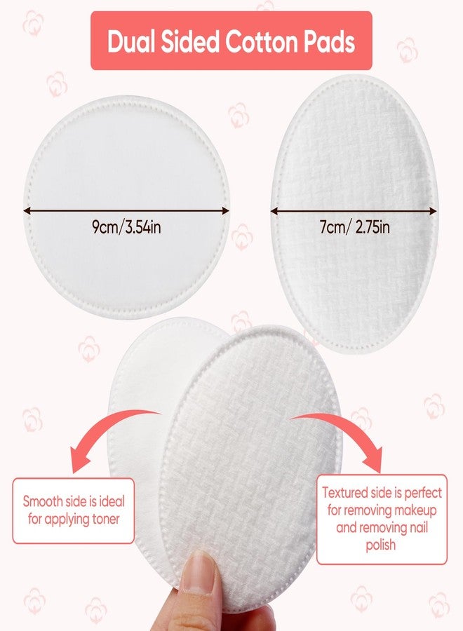 ICOTLE Large Oval Cotton Pads, 70 Count, 3-Layer, Dual Textured Design, Lint-Free, Ultra-Soft Cotton Oval for All Skin Types Cotton Pads for Makeup Removal, Cleansing, Skin Care etc. - Image 3