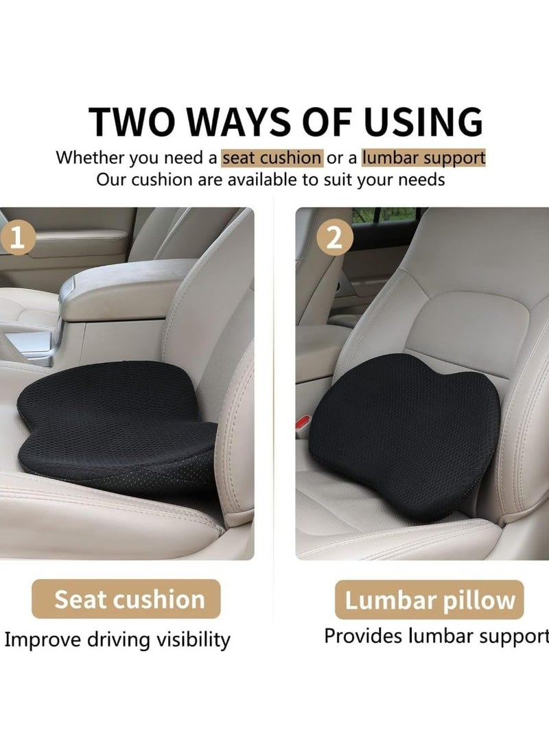 KYD - Car Seat Cushion - Memory Foam Car Seat Pad - Sciatica & Lower Back Pain Relief - Car Seat Cushions for Driving - Road Trip Essentials for Drivers - Image 1