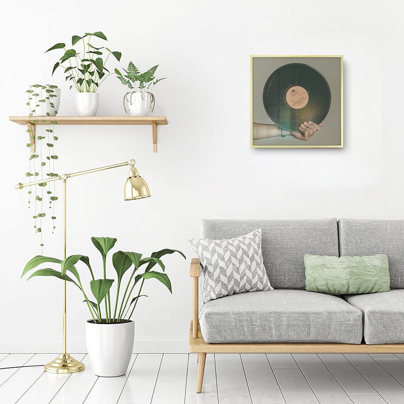 Golden State Art, 12.5x12.5 Aluminum Music Album Frame, Metal Vinyl Record Frames for Lp Cover, Acrylic Front, Wall Hook for Wall Art Decor, 1 Pack - Image 3