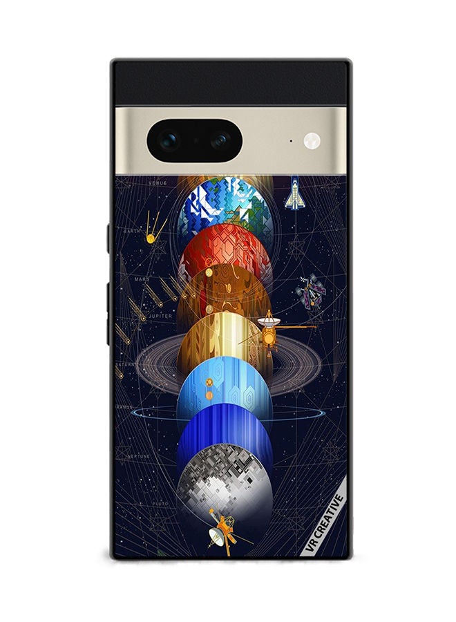 VR CREATIVE Protective Case Cover For Google Pixel 7 Earth Design Multicolour - Image 1