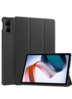 Case for Xiaomi Redmi Pad SE 11 Inch Released 2023 Tri Fold Slim Lightweight Hard Shell Smart Protective Cover with Multi-Angle Stand For Redmi Pad SE (Black)