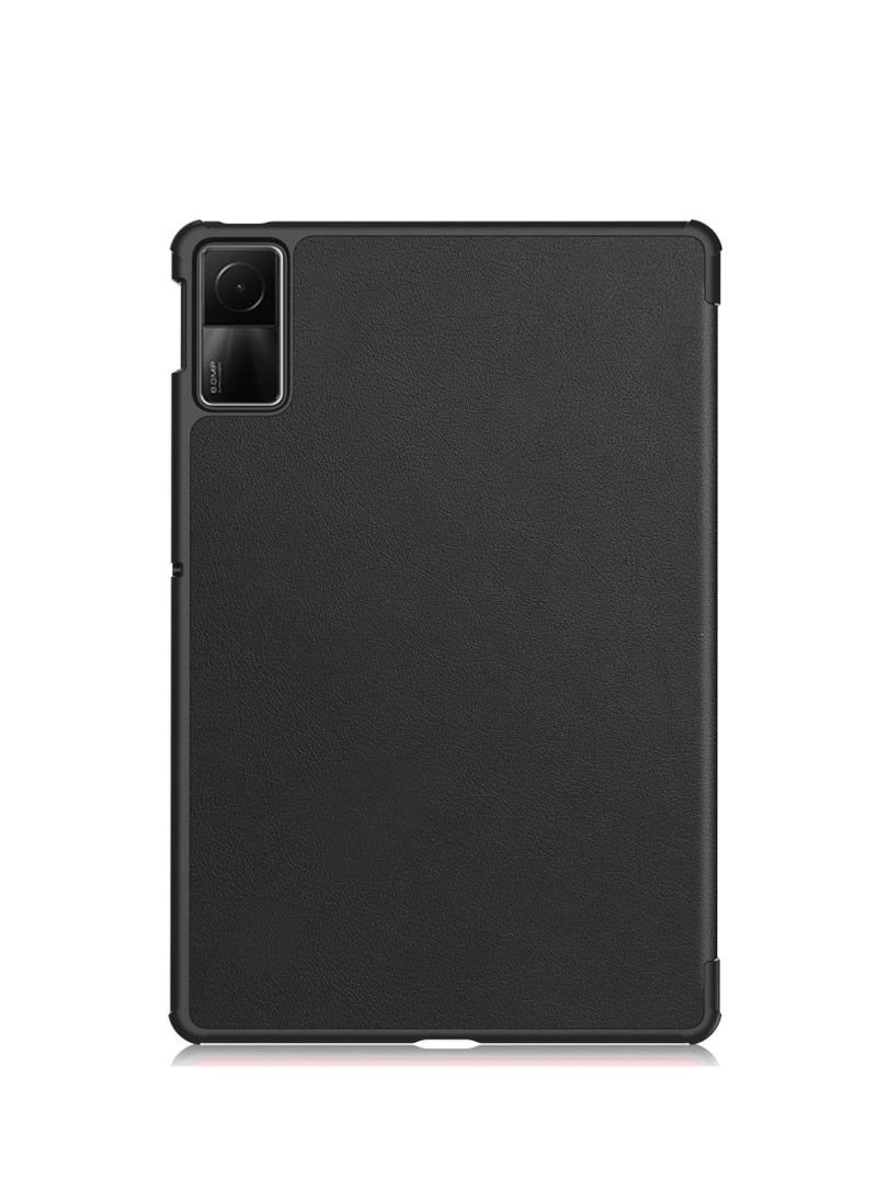 Generic - Case for Xiaomi Redmi Pad SE 11 Inch Released 2023 Tri Fold Slim Lightweight Hard Shell Smart Protective Cover with Multi-Angle Stand For Redmi Pad SE (Black) - Image 1
