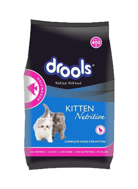 Kitten 1 To 12 Months Dry Cat Food Ocean Fish Multicolour 400grams