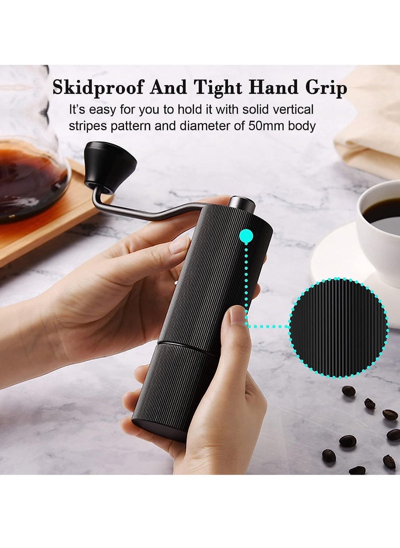 EqiEch - Manual Coffee Grinder With 30-Gear Adjustable Setting,CNC Stainless Steel Tapered Burr And Dual Bearing Positioning For All Coarseness From Espresso To French Press - Image 1