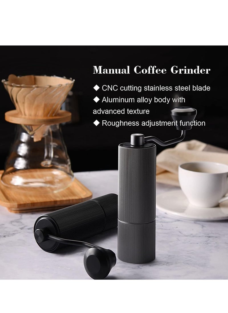 EqiEch - Manual Coffee Grinder With 30-Gear Adjustable Setting,CNC Stainless Steel Tapered Burr And Dual Bearing Positioning For All Coarseness From Espresso To French Press - Image 1