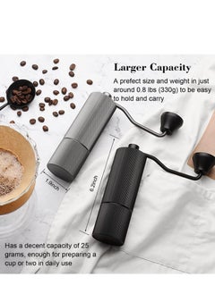 EqiEch Manual Coffee Grinder With 30-Gear Adjustable Setting,CNC Stainless Steel Tapered Burr And Dual Bearing Positioning For All Coarseness From Espresso To French Press  - Image 5