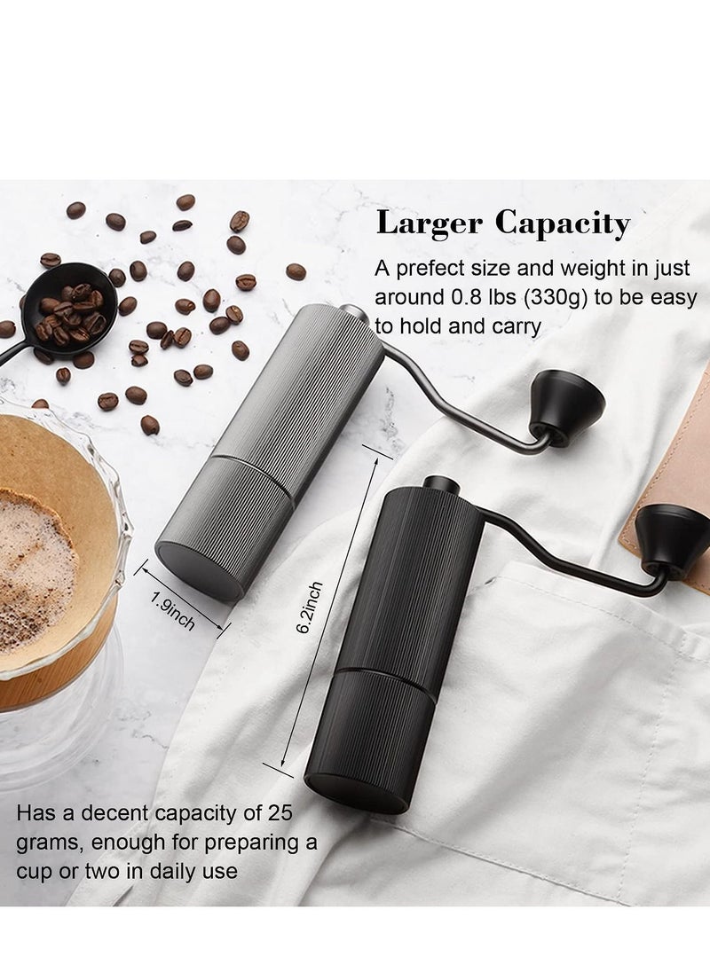 EqiEch - Manual Coffee Grinder With 30-Gear Adjustable Setting,CNC Stainless Steel Tapered Burr And Dual Bearing Positioning For All Coarseness From Espresso To French Press - Image 1