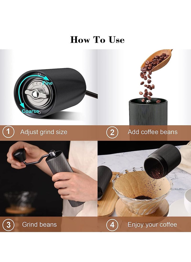 EqiEch - Manual Coffee Grinder With 30-Gear Adjustable Setting,CNC Stainless Steel Tapered Burr And Dual Bearing Positioning For All Coarseness From Espresso To French Press - Image 1