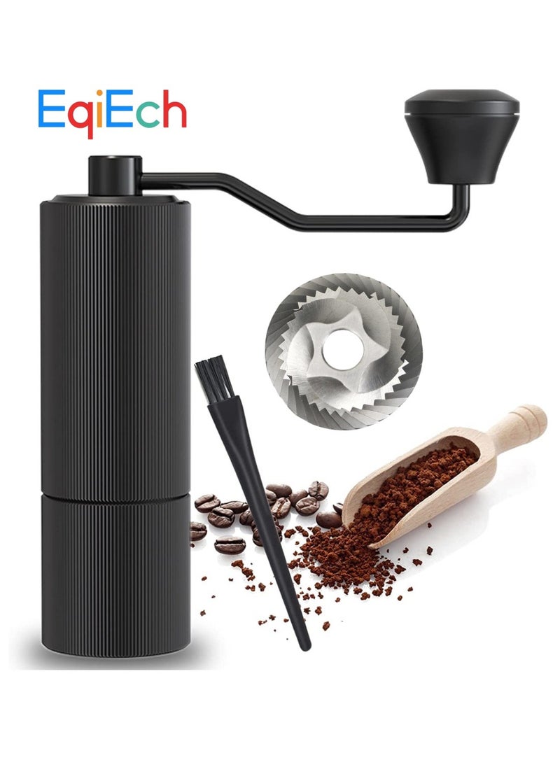 EqiEch - Manual Coffee Grinder With 30-Gear Adjustable Setting,CNC Stainless Steel Tapered Burr And Dual Bearing Positioning For All Coarseness From Espresso To French Press - Image 1
