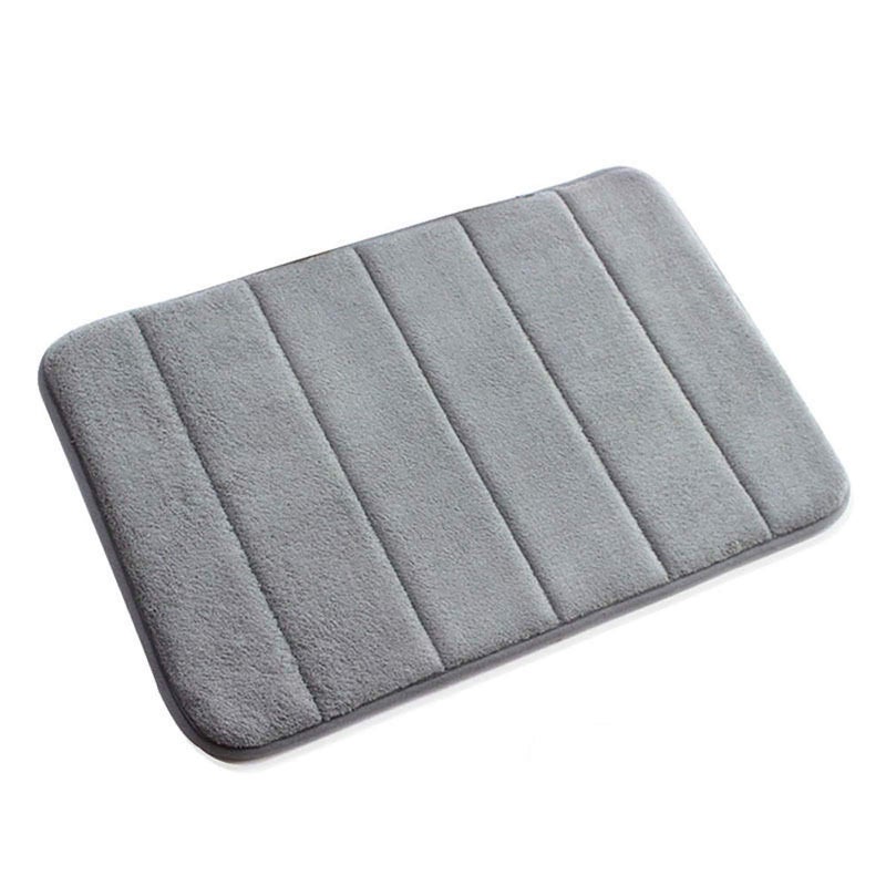 VANRA Small Bath Mat Bath Rugs AntiSlip Memory Foam NonSlip Bathroom Mat Soft Bathmat Carpet 157 X 236 Gray