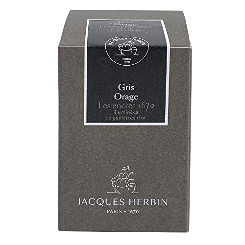 Jacques Herbin 1670 Ink Bottle (Stormy Grey - 50ML) 15009JT - Image 2