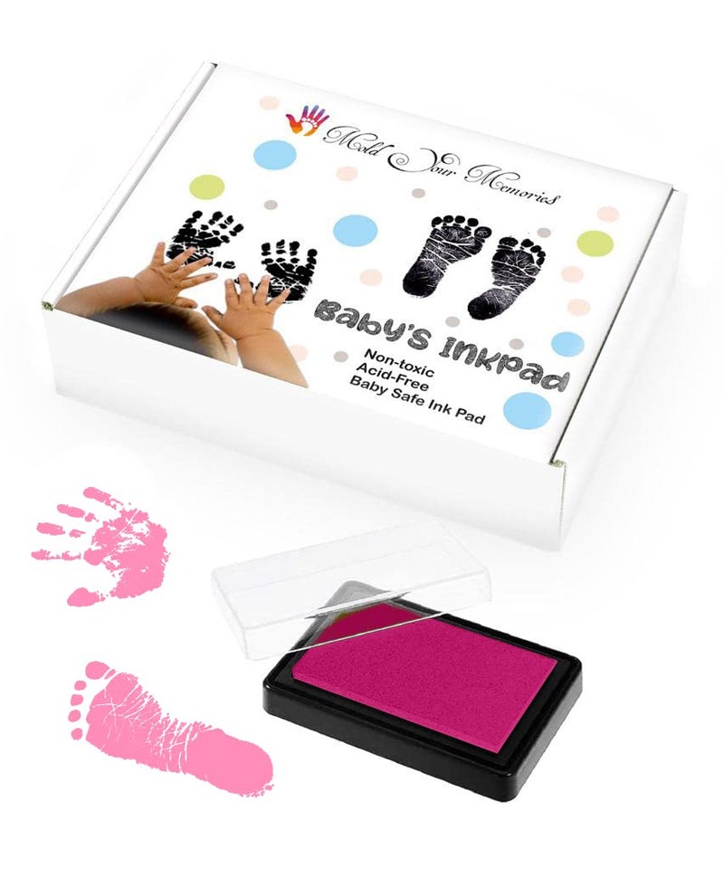 Mold Your Memories Baby Ink Pad multiple use. Baby impression handprint and footprint kit. Baby skin safe baby imprint kit for Newborn Gifting, Baby records, Baby first memory. - Image 1
