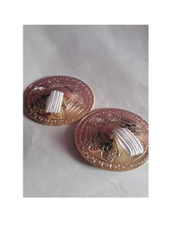 Generic Belly Dance Finger Cymbals Sagat Sgat Belly Dancing Zills Oriental Percussion Instruments 4 Pcs - Medium Size - Gold  - Image 2